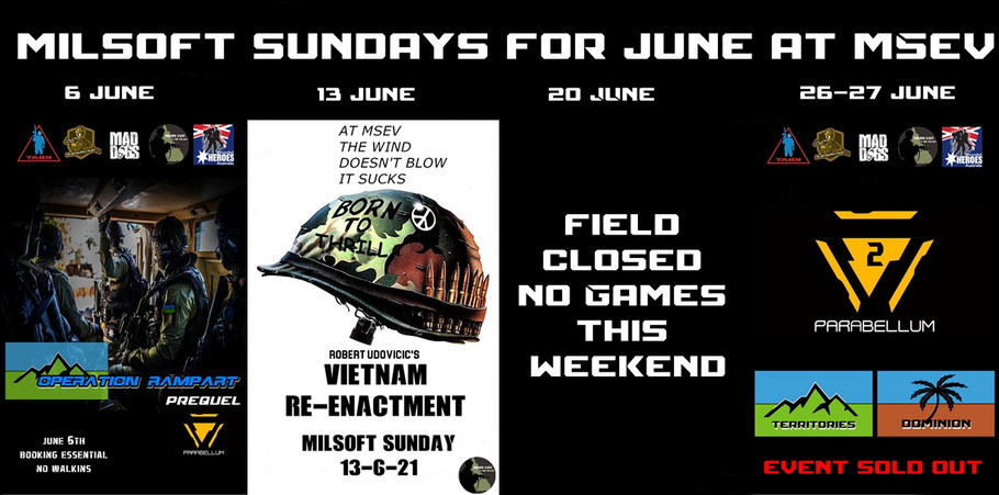 Milsoft Sunday Events at Milsim East & the Village (MSEV)